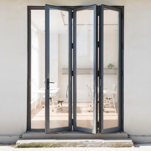 Portes coulissantes pliantes en verre et alliage d'aluminium pour entrée, salon, atelier automobile, balcon, jardin - Product Image 2