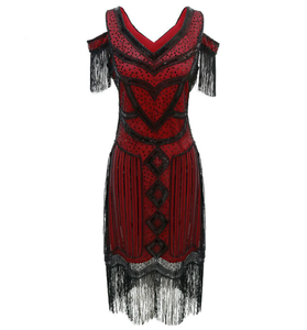 Nouvelle robe de soirée vintage à franges pour Halloween 2025, robe de scène ornée de paillettes, costume de scène pour femmes, Faion - Product Image 2