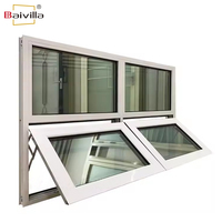 Fenêtre à auvent en PVC de conception de fenêtres suspendues vers l'extérieur en verre double UPVC de style européen