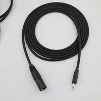 Câble audio XLR mâle jack stéréo DC3.5mm haut de gamme vers XLR pour micro, faible bruit, gaine noire, longueur 5m, application haut-parleur