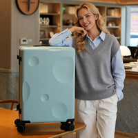 Valise rigide en polycarbonate, sans fermeture éclair, avec serrure TSA, bagage cabine, valise à roulettes 20 et 24 pouces