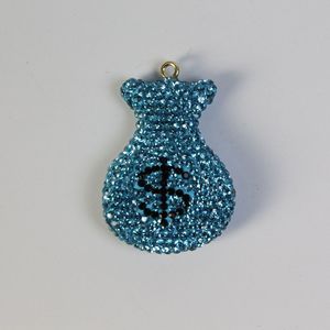 Lussuosi e Adorabili Charms a Forma di Borsa Pieno di Strass, Decorazioni per Portafogli, Diamanti in Cristallo di Argilla, Accessori per Custodie Telefono, Specchietti e Ornamenti per Auto - Product Image 3