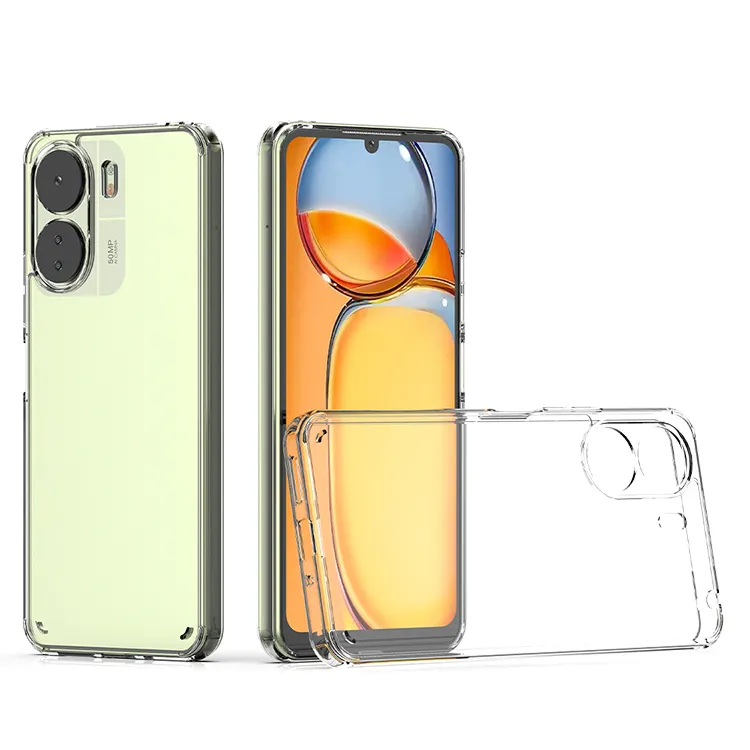 Casing ponsel silikon bening anti guncangan kustom baru untuk Xiaomi 13C penutup casing keras bening akrilik