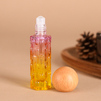 Flacon de luxe vide en verre de 10 ml pour sérum capillaire, déodorant, ou huile de parfum, avec bille roll-on