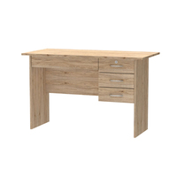 Escritorio de Oficina Moderno de Madera para una Persona, con 3 Cajones, Muebles Elegantes para Oficina en Casa o Comedor, Novedad 2024
