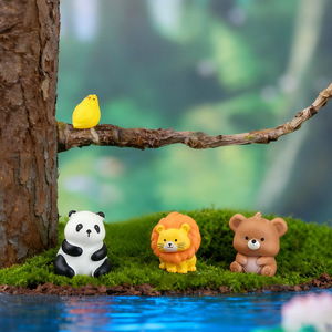 Petites décorations en résine, miniatures, micro-paysages en mousse, animaux mignons créatifs, lapin, panda, ours, figurines décoratives - Product Image 2