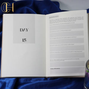 C & H Carnet personnalisé infusé de cristal fait à la main Spirit 21 jours <span class=keywords><strong>Reiki</strong></span> Journal de cristal en cuir avec cristaux Cahiers de guérison - Product Image 6