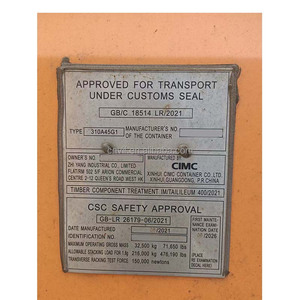Contenedor de Envío Seco Usado de 40 pies, Color Naranja, con Placa CSC, Apto para Carga, SOC, Listo para EE. UU., Canadá y Europa - Product Image 2