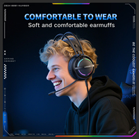 ONIKUMA X88 RGB Iluminación USB Gaming Auriculares Enchufe Sonido estéreo Doble diadema Auriculares con cable con micrófono