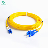 Konektor SC ke SC Double Head untuk Kamera CCTV, Kabel Patch Core Indoor, Kabel Jumper Fiber Optik Single Mode Internet ADSS