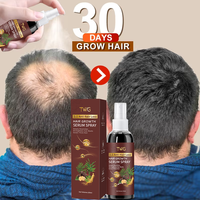 TWG RTS 2 en 1 Sérum Capillaire en Spray pour la Croissance des Cheveux, Traitement Anti-Chute, Nourrissant, Croissance Rapide, Sérum au Gingembre pour Hommes et Femmes