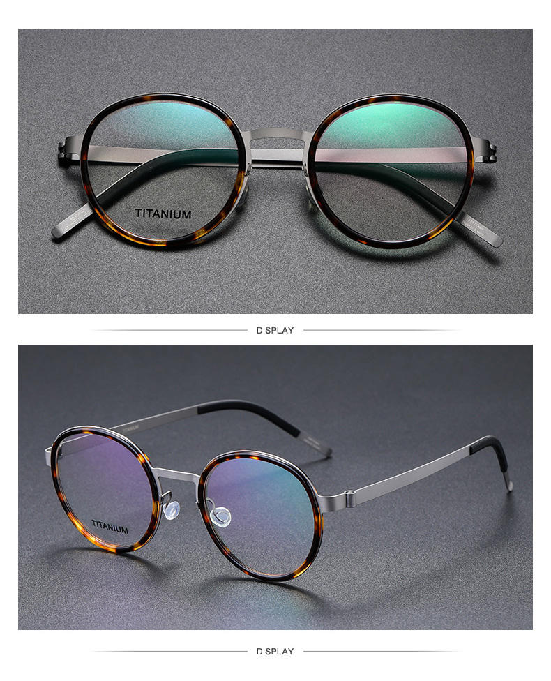 round frame transition lens glasses
