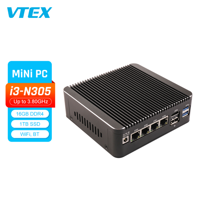 Mini Pc Ai Edge Computing In-Tel N100 N200 I3-N305 Embedded Wins 11 Desktop Computer Industry Mini Pc