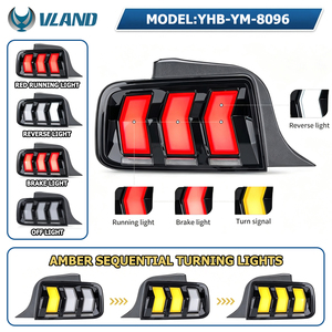 ไฟท้าย <span class=keywords><strong>Vland</strong></span> LED แบบ RGB สำหรับ Ford <span class=keywords><strong>Mustang</strong></span> S197 GT ปี 2005 2006 2007 2008 2009 - Product Image 3