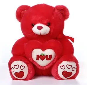 Orsacchiotto di <span class=keywords><strong>peluche</strong></span> farcito san valentino con orsacchiotto di <span class=keywords><strong>peluche</strong></span> di vendita caldo farcito <span class=keywords><strong>cuore</strong></span> per san valentino - Product Image 1