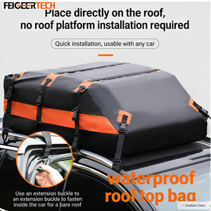 Sac de transport pliable et imperméable Feigeer Tech en PVC 500D pour le toit de voiture, idéal pour le <span class=keywords><strong>camping</strong></span> et les voyages - Product Image 2