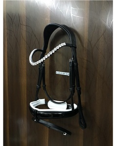 สายบังเหียนม้าหนังพีวีซีแบบเย็บตะเข็บแฟนซีสำหรับขี่ม้าหนังดีไซน์ทางกายวิภาคโลโก้ออกแบบได้ตามต้องการใส่สบายทนทาน - Product Image 2