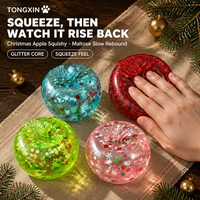 Jouets Squishy Pomme Verte en Gros, Jouets Squishy en Vrac, Jouet à Presser Viral, Jouet Squishy Pomme, Noël TONGXIN