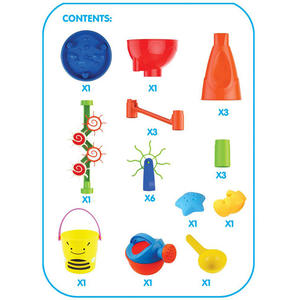 Jouets d'extérieur CPS, table de <span class=keywords><strong>sable</strong></span> pour enfants, jouets d'été, 32 pièces, jeu de plage, table de fête - Product Image 4