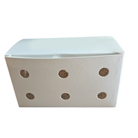 Boîte en carton pliable à couvercle rabattable et verrouillage aux quatre coins avec trous de ventilation ronds pour l'emballage et le transport de produits vivants