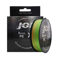 JOF Japanese PE Strong 100M Box 4-Stand Fishing Tackle Floating Polyethylene Braided Line for Lake and River Fishing