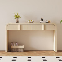 Console de style français en bois massif moderne et luxueux avec tiroirs au design minimaliste