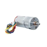 Moteur à courant continu à aimant permanent JGA25-370 avec encodeur de mesure de vitesse et disque codeur, étanche, pour appareils électroménagers, 6V/12V/24V