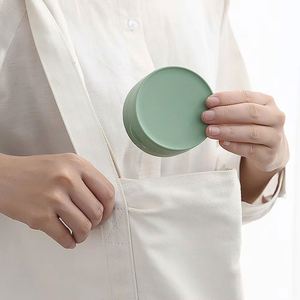 Travel Modern <b>Sealed</b> Drain Household Round Plastic Soap Rack with Lid Storage Box for Bathrooms & Hotels - Product Image 4