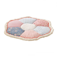 Bantal Kursi Bunga Katun Murni Gaya Korea Kain Pastoral Tebal Berlapis Anti Selip Bantalan Penyangga Duduk Lama untuk Kantor