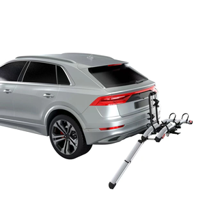 Portabici da <span class=keywords><strong>Gancio</strong></span> <span class=keywords><strong>Traino</strong></span> per 2 Bici, per Auto, SUV, Camion, Rimorchio |   Supporto Anti-Vibrazione Pieghevole e Inclinabile, Facile da Installare per Viaggi su Strada e Campeggio - Product Image 1