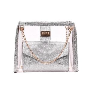 PVC trasparente Oro <span class=keywords><strong>Argento</strong></span> Catena Master Delle Donne del Sacchetto di Singolo Sacchetto di Spalla - Product Image 1