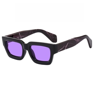 Gafas de Sol de Diseño de Lujo con Función de Visión Nocturna, Montura Cuadrada Retro Pequeña y Gruesa, Lentes de Color con Logotipo, Protección UV400 - Product Image 4