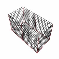 Mur de panier de Gabion galvanisé de haute qualité 2x1x1M boîte de clôture de Gabion de treillis métallique prix