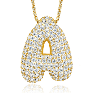 Ciondolo Moissanite 2026 Hot Sale Lettera J 26 Lettere Certificato GRA Gioielli Hip Hop da Uomo Iced Argento 925 Colore D VVS Regalo - Product Image 1