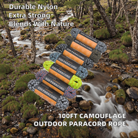 ENDNUS Corde de survie en plein air 100 pieds, couleurs camouflage, 550 pour 4 mm, nylon haute résistance