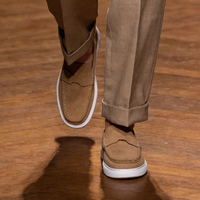 Mocassins en cuir de vachette véritable haut de gamme pour hommes, chaussures bateau décontractées grandes tailles, à enfiler, respirantes, marque italienne