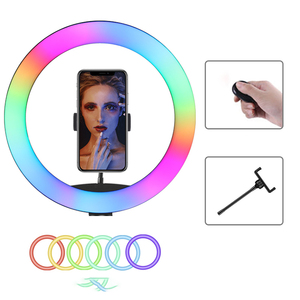 30cm 12 Inch RGB <span class=keywords><strong>LED</strong></span> Ring Light Kit Luces Para Vivo <span class=keywords><strong>pour</strong></span> Vlogging Video <span class=keywords><strong>Selfie</strong></span> <span class=keywords><strong>Selfie</strong></span> Ring <span class=keywords><strong>LED</strong></span> avec trépied Stand Phone Holder - Product Image 4
