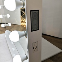 Moderner LED-Schminktisch fürs Schlafzimmer, Bluetooth-beleuchteter Spiegel, US-Lagerbestand