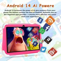 Tablette éducative intelligente Android 14 pour enfants de 6 ans et plus, 7 pouces, 128 Go, antichoc, idéale pour les cadeaux - Prix de gros