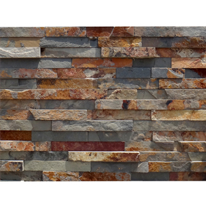 HS-ZT002 pizarra oxidada casa panel exterior cara dividida al aire libre de la pared de azulejos de piedra - Product Image 1