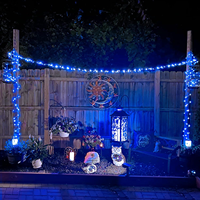 Guirlandes solaires extérieures IP65 en fil de cuivre, 8 modes, pour jardins, arbres, décorations de Noël et d'Halloween
