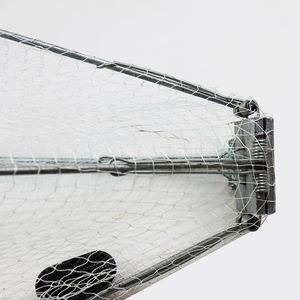 Nasse de pêche pliable en nylon pour la pêche sur glace en hiver, avec cadre robuste et lest de plomb, <span class=keywords><strong>filet</strong></span> de pêche haute résistance à double nœud - Product Image 2