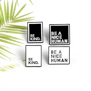 High class enamel pin display soft enamel be a nice human lapel pin