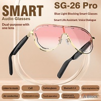 Lunettes de soleil transfrontalières anti-lumière bleue et anti-UV, modèle privé, intelligentes IA, avec fonction d'appel et de lecture de musique