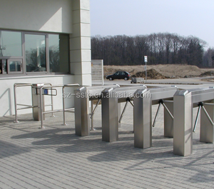 Thép không gỉ lối vào tripod turnstile cổng với clocking máy, sử dụng turnstiles với an ninh khách truy cập hệ thống quản lý - Product Image 6