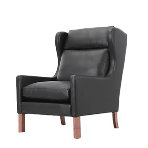 Chất Lượng Cao Gỗ Óc Chó <span class=keywords><strong>Borge</strong></span> <span class=keywords><strong>Mogensen</strong></span> Ghế Sofa Màu Đen Bộ Đồ Nội Thất Da Ghế Sofa - Product Image 1