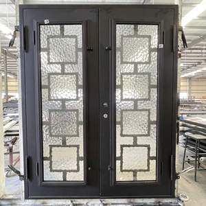 Fer forgé durable de porte principale de modèle de défilement populaire avec des détails d'<span class=keywords><strong>artisan</strong></span> - Product Image 4