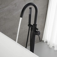Robinet de baignoire sur pied haut de gamme avec douchette à main, robinet de bain moderne sur pied, personnalisable OEM pour la vente en gros et les projets