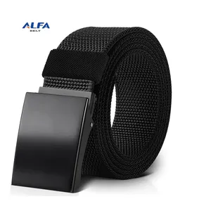 ALFA Custom Unisex Elastic Strap Stoff Canvas Gürtel für Mann verstellbare Gurtband Casual Herren Gürtel