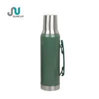 Bouteille isotherme à double paroi en acier inoxydable 1,2 L 1,6 L avec bec verseur, couvercle à paille et poignée pour Yerba Maté et activités de plein air